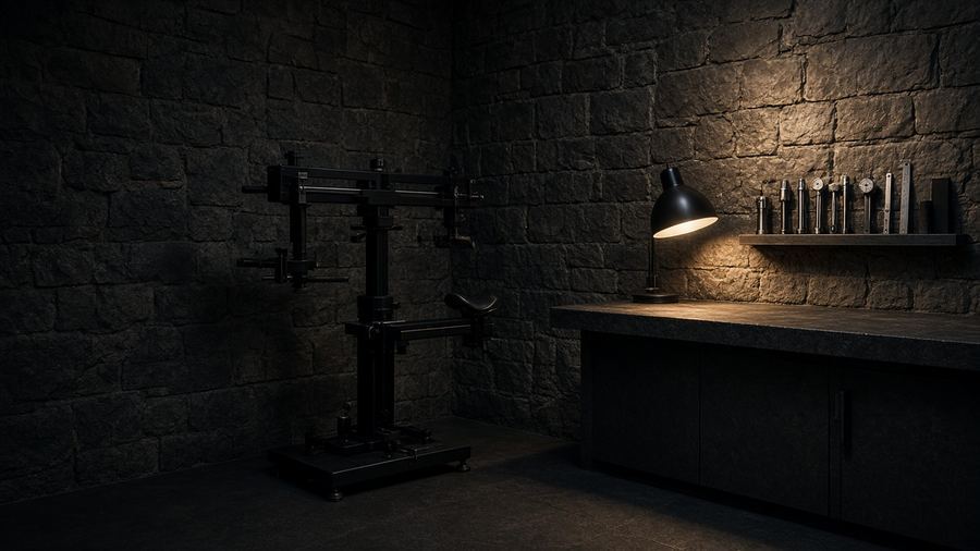Workshop room with tools and materials